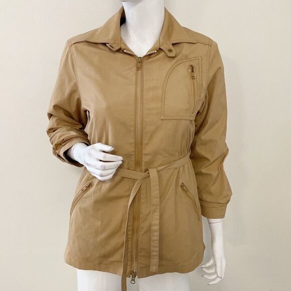 Vintage London Fog Cropped Trench Coat w Sherpa Lining Women’s Size 5/6 - Picture 1 of 9